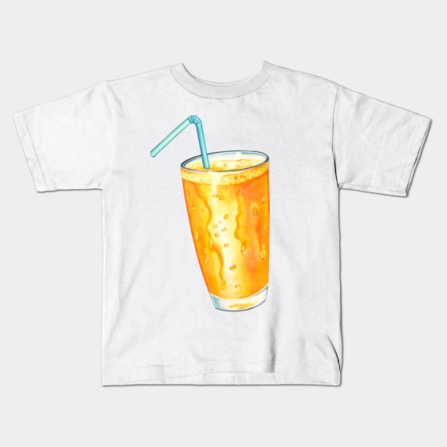 Orange Juice Kids T-Shirt by KellyGilleran